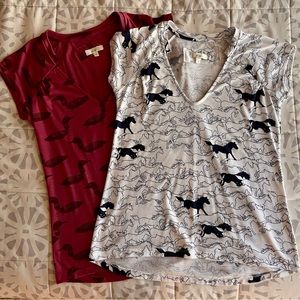 Bundle of two Anthropologie t shirts size S